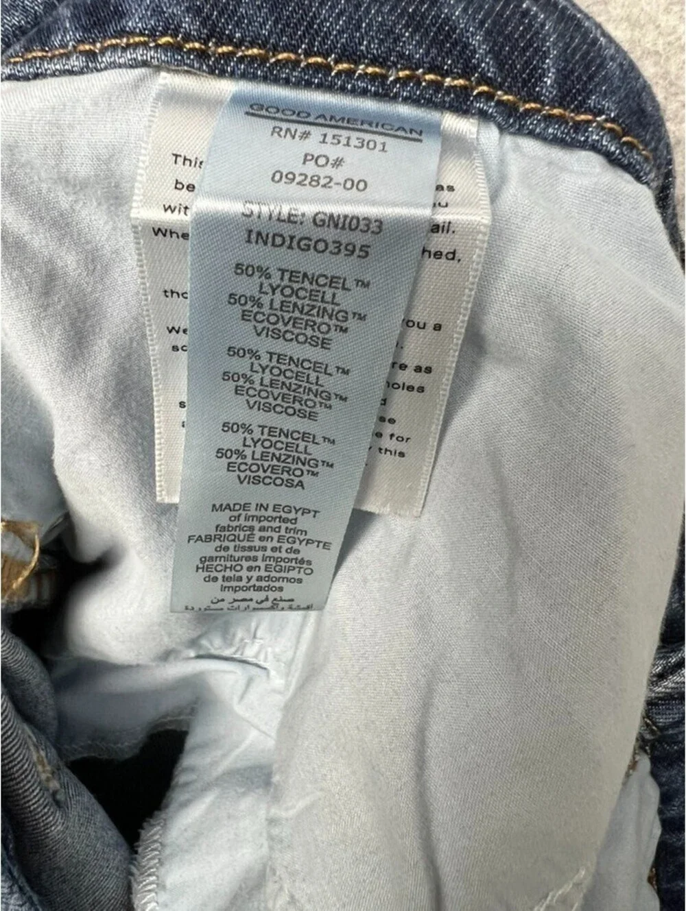 Good American Stretchy High Rise Distress Straight Leg Jeans 16 Curvy Comfort